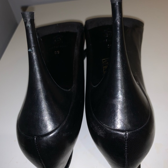 SCORAH PATTULLO Black Leather Booties Size 38.5 - Picture 7 of 7